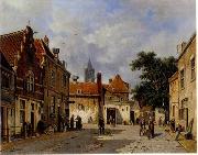 unknow artist European city landscape, street landsacpe, construction, frontstore, building and architecture.027 oil painting picture wholesale